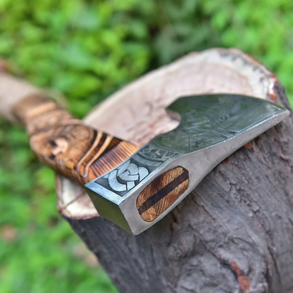 HandForgedCarbonSteelHatchetjpeg