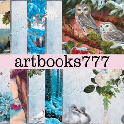 winter forest-2,scrapbooking set, digital download, digital paper, journal