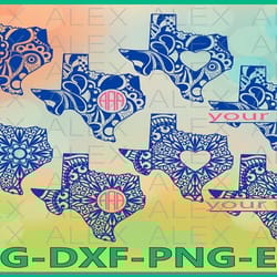 texas state svg, texas mandala svg, zentangle svg