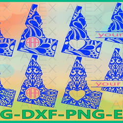 idaho state svg, idaho monogram svg, idaho mandala svg