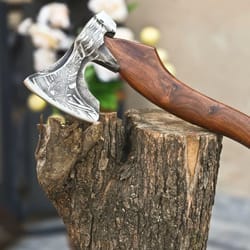 handmade viking carbon steel tomahawk axe hatchet hunting axe