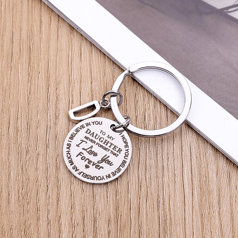 Personalized motivational keychain for son
