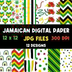 jamaican digital paper | scrapbook paper | digital wallpaper | card making | invitations | gift wrap | cards | printable