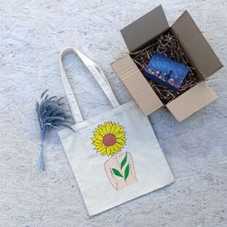 flower tote bag cute tote bag floral tote aesthetic bag market bag tote canvas tote bag shoulder bag shopping bag cute