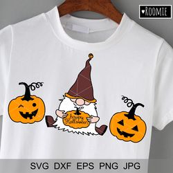 halloween gnome with pumpkins svg, fall gnome svg, pumpkin svg, halloween shirt, halloween clipart cut files decor