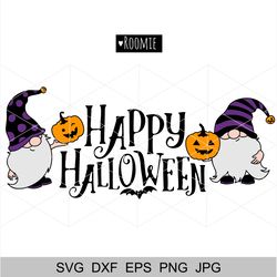 halloween gnome with pumpkins and lettering happy halloween svg, fall gnome svg, pumpkin svg, halloween shirt
