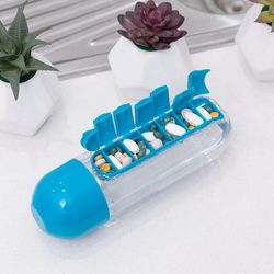 Water Bottle Combine Daily Pill Boxes Organizer