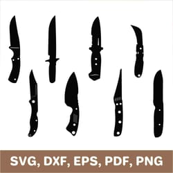 knife svg, knives svg, knife dxf, knives dxf, knife png, knives png, knife cut file, knife cut out, knife template, svg