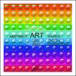rainbow pop balls printed wall art square abstract digital large size paper png sublimation