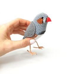 zebra finch crochet bird