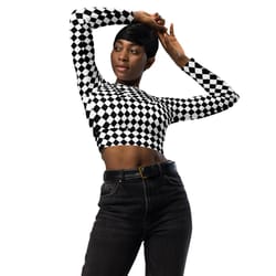 long-sleeve crop top recycled
