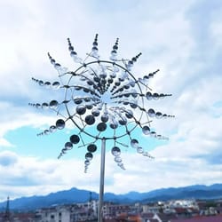 ornamental spinning windmill for outdoor