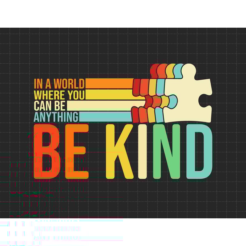 Be Kind Puzzle Piece Svg, Autism Support Svg, 2nd April Svg, Autism Awareness Svg, Proud Autism Svg 1.jpg