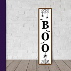 halloween porch sign svg. boo vertical front sign