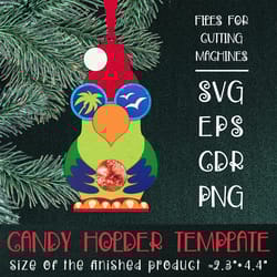 parrot christmas ornament | candy holder template