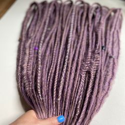 Dusty purple synthetic dreads Double or Single Ended Dreadlocks Extensions DE or SE Fake Dreads Faux Locs
