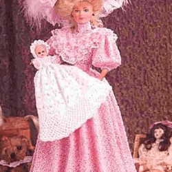 pdf vintage crochet pattern/crochet dress for barbie dolls 11-1 / 2" / fashion collection