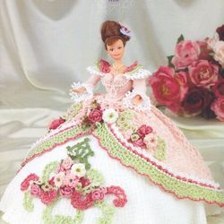 pdf vintage crochet pattern / crochet dress for barbie dolls 11-1 / 2"