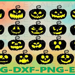 pumpkin faces svg, halloween png, halloween clipart