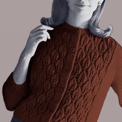 vintage knitting pattern 28 leaf pattern jumper women