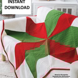 vintage crochet pattern 45 christmas star thron afghan