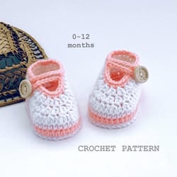 baby shoes crochet pattern 3 sizes 0-12 months cute booties for baby girl moccasins for baby infant classic sneakers