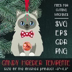 holy birma cat | christmas ornament template