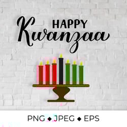 happy kwanzaa calligraphy hand lettering. african american holiday