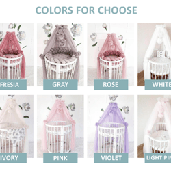 canopy for crib, cot. nursery canopy, baldachine.