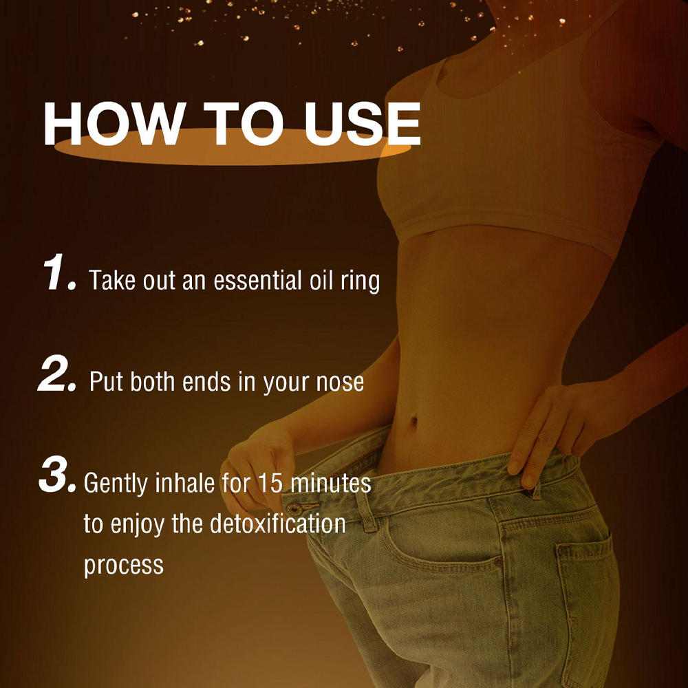 Stylish detox ring for weight management and wellness