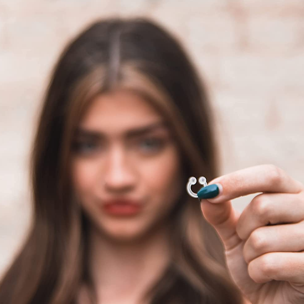 Comfortable acupressure nose ring for fat reduction