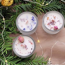 gift box, christmas gift, tealights candles, soy wax candles, natural candles, botanical candles, gift set, gift for her