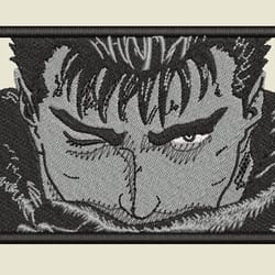 anime embroidery pattern berserk closeup framed