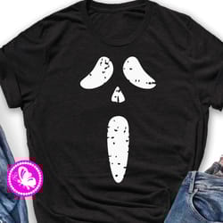 ghost face svg png pdf horror cry grunge print halloween shirt design home decor digital download