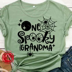 one spooky grandma shirt design quote halloween print decor moon spiderweb clipart svg digital downloads