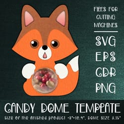 fox candy dome | paper craft template