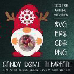 christmas gnome | candy dome template