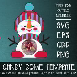 snowman candy dome | christmas paper craft template