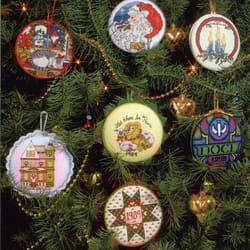 vintage 7 round christmas ornaments 21 cross stitch pattern pdf classic holiday designs instant download