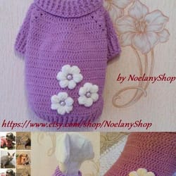 dog sweater size s crochet pattern