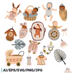 newborn baby nursery clipart