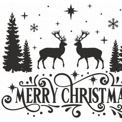 merry christmas svg, christmas svg, reindeer svg, digital download