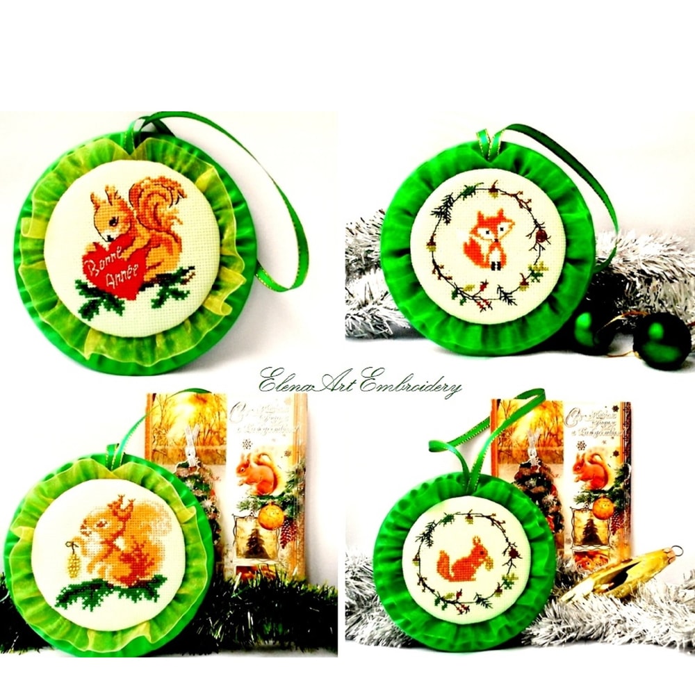 Christmas Ornaments Handmade Tree Decoration Toys Christmas Gifts Finished Embroidered Christmas