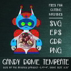 robot candy dome | paper craft template