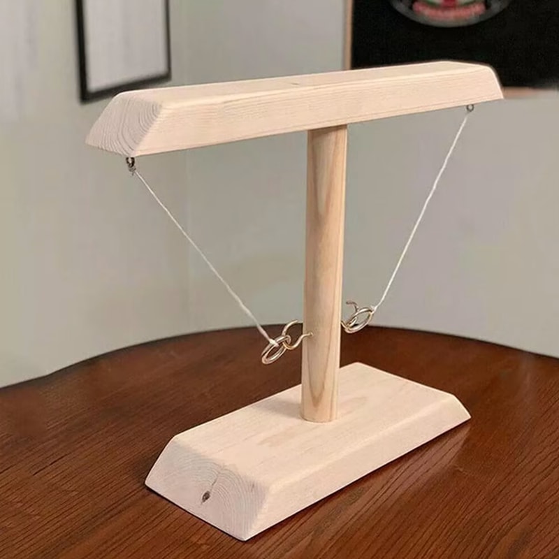 Wooden Ring Hook Tossing Game 3