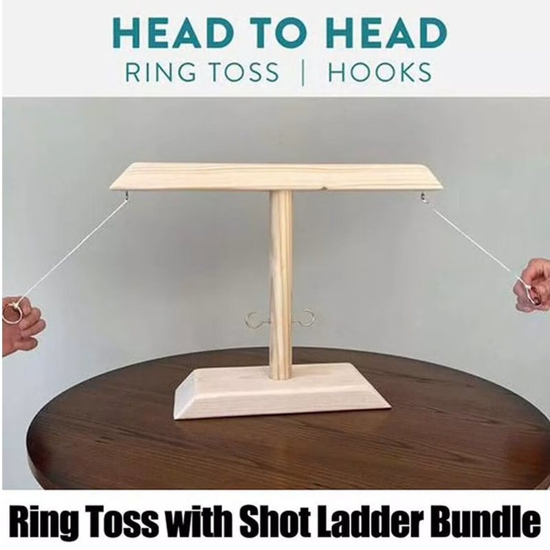 Wooden Ring Hook Tossing Game 6