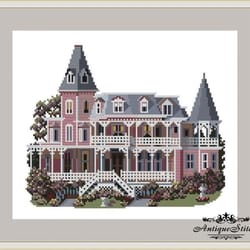 072 angel of the sea victorian house cross stitch pattern pdf victorians across america compatible pattern keeper
