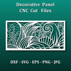 wall art panel laser cut files. underwater world nautical design. files for laser cnc cut machines. interior decor