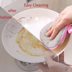 double side dishwashing sponge | pan pot dish wash sponges | household cleaning tools kitchen tableware dish washing bru