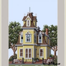 093 lyford house victorian vintage cross stitch pattern pdf victorians across america compatible pattern keeper
